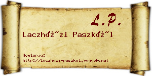 Laczházi Paszkál névjegykártya
